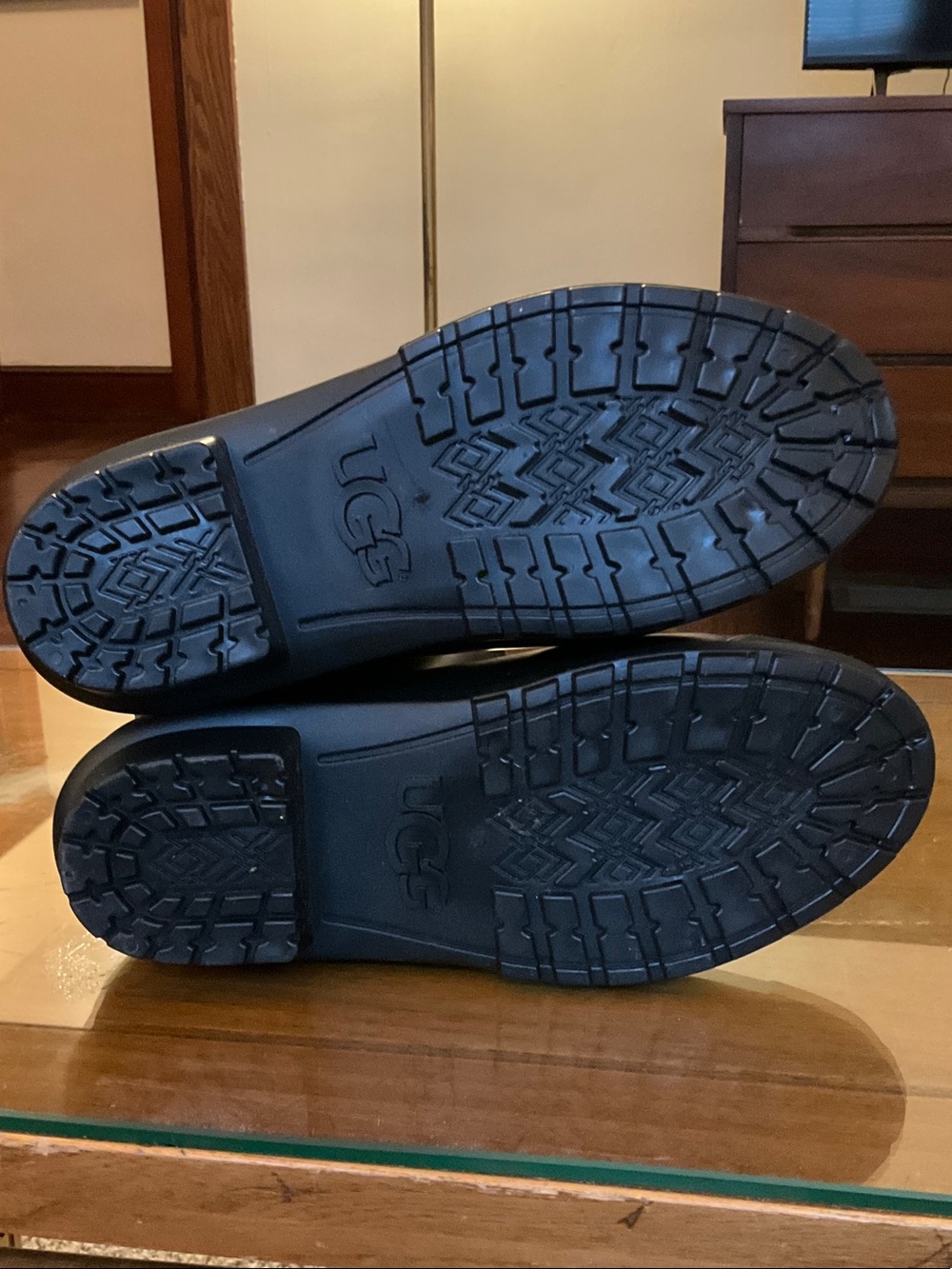 UGG Women's Black Rubber Boots - Picture 5 of 8